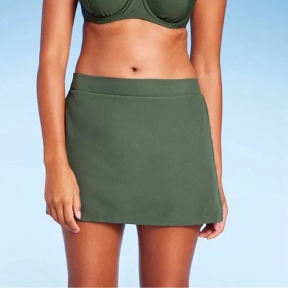 Kona Sol Green Swim Skirt L - Picture 2 of 5